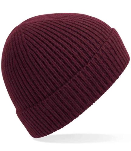 Beechfield Engineered Knit Ribbed Beanie - BUR - ONE